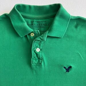 American Eagle Outfitters Vintage Green Polo Shirt Size M